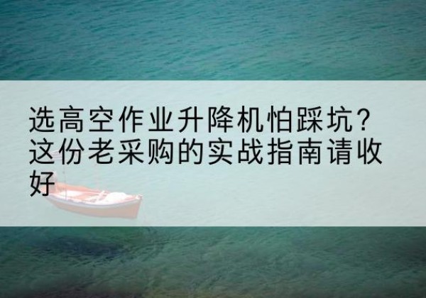 柳州高空作业升降机厂家推荐-选高空作业升降机怕踩坑？这份老采购的实战指南请收好